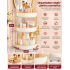 SONGMICS Organizator rotativ pentru cosmetice si parfumuri, 3 niveluri cu rotire 360°, 3 tavite utilizabile separat, manere pentru transport, pentru b [5]