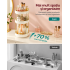 SONGMICS Organizator rotativ pentru cosmetice si parfumuri, 3 niveluri cu rotire 360°, 3 tavite utilizabile separat, manere pentru transport, pentru b [8]