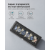 SONGMICS Cutie pentru depozitare 6 ceasuri, capac transparent din sticla, interior captusit cu catifea si perne detasabile pentru protectie, exterior [3]