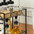 SONGMICS Raft organizator pentru bucatarie cu 2 niveluri pentru condimente si accesorii, structura metalica rezistenta din otel, utilizare multifuncti [5]