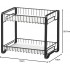SONGMICS Raft organizator pentru bucatarie cu 2 niveluri pentru condimente si accesorii, structura metalica rezistenta din otel, utilizare multifuncti [10]