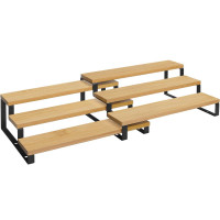 SONGMICS Raft de depozitare extensibil cu 3 nivele, bambus, stivuibil, 32x25x11cm, maro natur SONGMICS Raft de depozitare extensibil cu 3 nivele, bambus, stivuibil, 32x25x11cm, maro natur