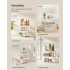 SONGMICS Set 2 rafturi de bucatarie suprapozabile, pentru ustensile sau condimente, 32x23x15 cm, alb [5]
