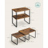 SONGMICS Raft organizator condimente extensibil set 2 bucati, metal si PAL, suprapozabil, 30x20x16 cm, maro rustic [4]