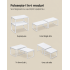 SONGMICS Set 2 rafturi organizatoare pentru bucatarie, suporturi pentru condimente, recipiente si accesorii, configurare flexibila suprapuse, separate [4]