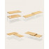 SONGMICS Raft organizator condimente extensibil set 2 bucati, metal si PAL, suprapozabil, 39x19x15 cm, maro natur [2]