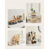 SONGMICS Raft organizator condimente extensibil set 2 bucati, metal si PAL, suprapozabil, 39x19x15 cm, maro natur [3]