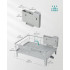 SONGMICS Suport vase metalic, cu tava si scurgere mobila direct in chiuveta, 31x42x19 cm, gri [3]