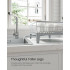 SONGMICS Suport vase metalic, cu tava si scurgere mobila direct in chiuveta, 31x42x19 cm, gri [4]
