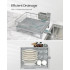 SONGMICS Suport vase metalic, cu tava si scurgere mobila direct in chiuveta, 31x42x19 cm, gri [5]