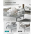 SONGMICS Suport vase metalic, cu tava si scurgere mobila direct in chiuveta, 31x42x19 cm, gri [6]