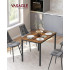 VASAGLE Masa de bucatarie pentru 4 persoane, cadru metalic, stil industrial, 110x70x77 cm, maro rustic [7]
