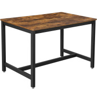 VASAGLE Masa de bucatarie pentru 4 persoane, cadru metalic, stil industrial, 120x75x75 cm, maro rustic VASAGLE Masa de bucatarie pentru 4 persoane, cadru metalic, stil industrial, 120x75x75 cm, maro rustic