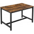 VASAGLE Masa de bucatarie pentru 4 persoane, cadru metalic, stil industrial, 120x75x75 cm, maro rustic [8]
