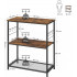 VASAGLE Raft bucatarie multifunctional, cadru metalic, 3 polite, stil industrial, 80x40x90 cm, maro rustic [3]