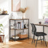 VASAGLE Raft bucatarie multifunctional, cadru metalic, 3 polite, stil industrial, 80x40x90 cm, maro rustic [5]