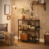 VASAGLE Raft bucatarie multifunctional, cadru metalic, 3 polite, stil industrial, 80x40x90 cm, maro rustic [7]
