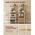 VASAGLE Raft de bucatarie cu prize pentru alimentarea electrocasnicelor, design compact pentru economisirea spatiului, raft reglabil pe 3 inaltimi, 40 [2]