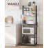 VASAGLE Raft de bucatarie, spatiu cuptor cu microunde, 6 rafturi, 40x60x167cm, gri si negru [3]