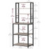 VASAGLE Raft de bucatarie, spatiu cuptor cu microunde, 6 rafturi, 40x60x167cm, gri si negru [6]