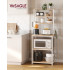 VASAGLE Raft de bucatarie, spatiu cuptor cu microunde, 6 rafturi, 40x60x167cm, stejar auriu si alb [4]