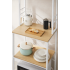 VASAGLE Raft de bucatarie, spatiu cuptor cu microunde, 6 rafturi, 40x60x167cm, stejar auriu si alb [5]