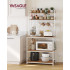 VASAGLE Raft de bucatarie cu spatiu pentru cuptorul cu microunde, 5 rafturi reglabile, 4 prize incorporate, cadru metalic, 80x40x170 cm, maro rustic s [2]