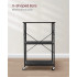 VASAGLE Raft de bucatarie pe roti, carucior de servire cu 3 rafturi, cadru metalic, 40x60x89 cm, design industrial, negru [6]
