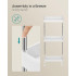 SONGMICS Carucior ingust de depozitare pe roti, pentru bucatarie sau baie, din plastic, cu 3 nivele, 42x14x61 cm, alb [2]