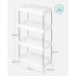 SONGMICS Carucior de depozitare mobil cu roti, pe 4 niveluri, 40x22x87 cm, alb [5]