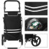 SONGMICS Carucior de cumparaturi piata, pliabil, compartiment frigorific, multifunctional, 44x35x100 cm, negru [3]