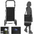 SONGMICS Carucior de cumparaturi piata, pliabil, compartiment frigorific, multifunctional, 44x35x100 cm, negru [4]