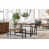 VASAGLE Set 2 banci de interior, pentru masa bucatarie, stil industrial, 108x33x50cm, maro rustic [7]