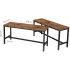 VASAGLE Set 2 banci de interior, pentru masa bucatarie, stil industrial, 108x33x50cm, maro rustic [8]