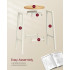 VASAGLE Set 2 scaune bar inalte, sezut rotund, cadru din otel, inaltime 65 cm, stil industrial, stejar bej [2]