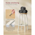 VASAGLE Set 2 scaune bar inalte, sezut rotund, cadru din otel, inaltime 65 cm, stil industrial, stejar bej [4]