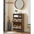 VASAGLE Dulap pantofi cu 2 usi flip, separator reglabil si detasabil, pentru 8-12 perechi, 24x60x102cm, maro rustic [2]