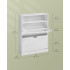 VASAGLE Dulap pantofi 80x24x102 cm, cu 2 usi rabatabile, separator reglabil si raft superior, PAL alb mat [5]