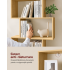 Biblioteca pentru living, dormitor sau birou, cu 6 rafturi pentru organizarea cartilor si expunerea decoratiunilor, design geometric, 70x24x192 cm, ma [5]