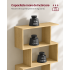 Biblioteca pentru living, dormitor sau birou, cu 6 rafturi pentru organizarea cartilor si expunerea decoratiunilor, design geometric, 70x24x192 cm, ma [6]
