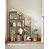VASAGLE Biblioteca cu 10 compartimente, unitate de depozitare pentru decoratiuni, din lemn, 29x129x129cm, maro rustic [8]