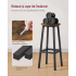 VASAGLE Set 2 scaune bar inalte, sezut rotund, cadru din otel, inaltime 74 cm, stil industrial, maro rustic si negru [3]