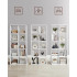 VASAGLE Biblioteca cu 10 compartimente, raft depozitare tip cuburi, stil scandinav, 66x30x162 cm, alb [4]