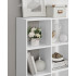VASAGLE Biblioteca cu 10 compartimente, raft depozitare tip cuburi, stil scandinav, 66x30x162 cm, alb [5]