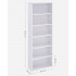 VASAGLE Biblioteca 6 rafturi, in stil scandinav, rafturi ajustabile, PAL, 60x24x179 cm, alb [3]