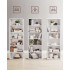 VASAGLE Biblioteca 6 rafturi, in stil scandinav, rafturi ajustabile, PAL, 60x24x179 cm, alb [5]