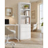 VASAGLE Biblioteca cu 3 sertare si polite reglabile, colectia Kailyn, PAL laminat 15 mm, 57x30x180 cm, alb [6]