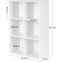 VASAGLE Biblioteca cu 6 compartimente, raft depozitare tip cub, 66x30x98 cm, alb [5]