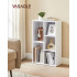 VASAGLE Biblioteca, raft cu 5 unitati de depozitare, pentru living, din lemn, 50x24x80cm, alb [2]