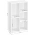 VASAGLE Biblioteca, raft cu 5 unitati de depozitare, pentru living, din lemn, 50x24x80cm, alb [3]